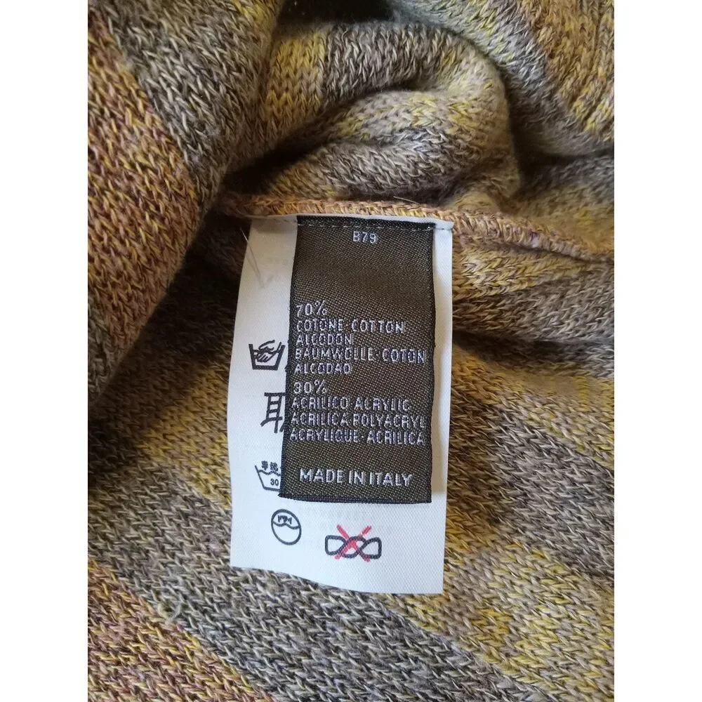 Ermenegildo Zegna Yellow Tight Knit Cotton Pullover Crewneck Sweater Men's XXL